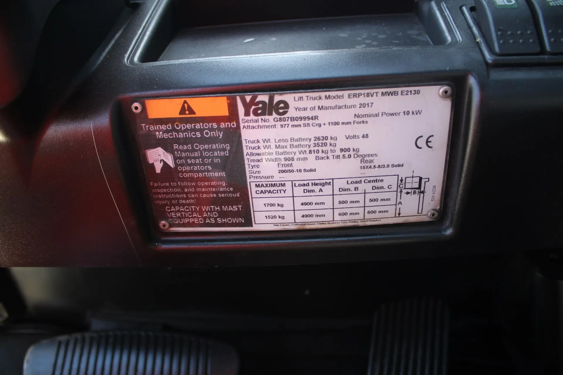 Yale ERP18VT Electric Forklift Truck