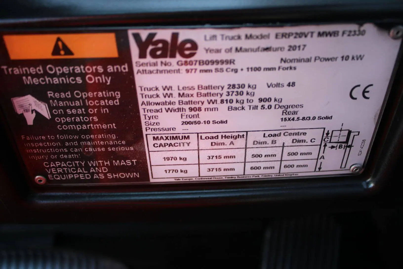 Yale ERP20VT MWE F2330 - 9